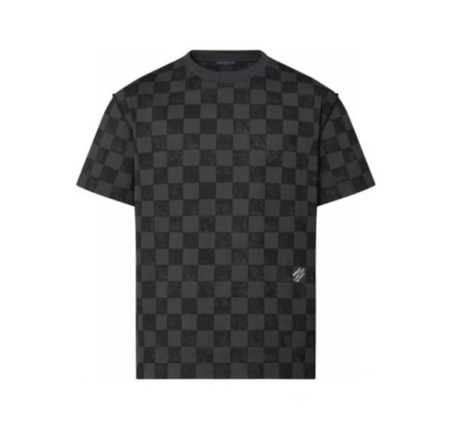 LOUIS VUITTON FW21 Checkerboard Short Sleeve T-Shirt Men's Black