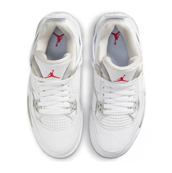 Air Jordan4Retro(GS) Tech White  White Oreo