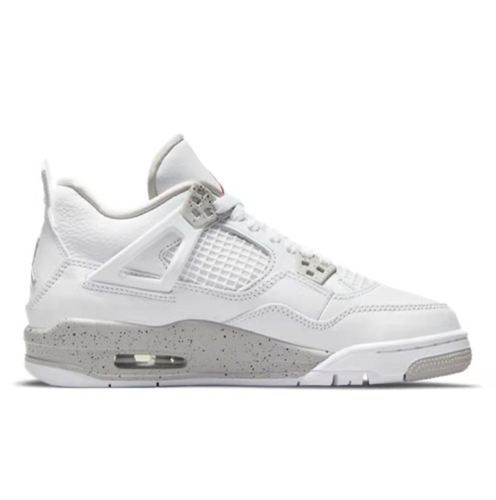 Air Jordan4Retro(GS) Tech White  White Oreo