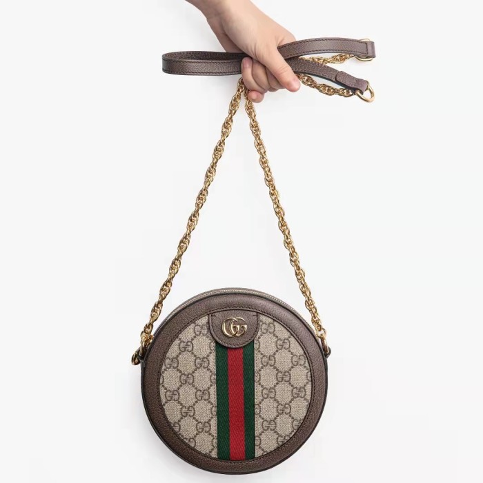 Gucci Ophidia Presbyopia Logo Striped Webbing Canvas and Leather Tote Bag