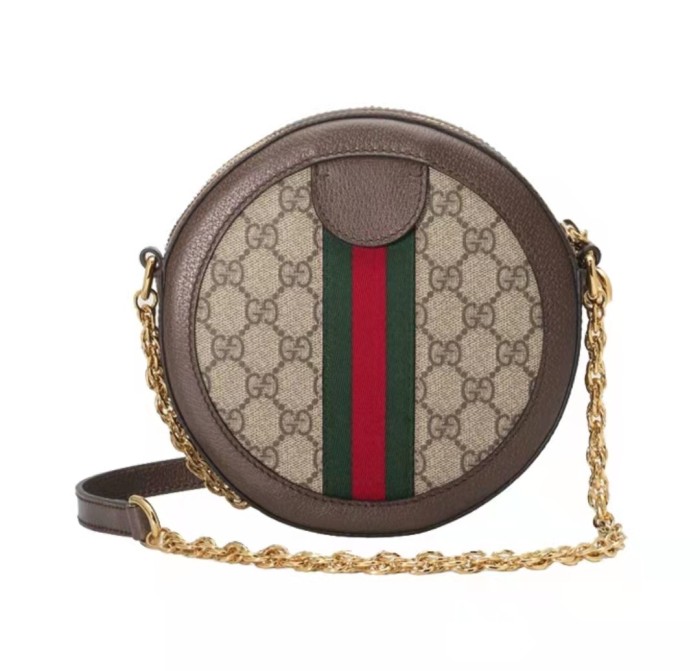 Gucci Ophidia Presbyopia Logo Striped Webbing Canvas and Leather Tote Bag