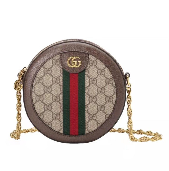 Gucci Ophidia Presbyopia Logo Striped Webbing Canvas and Leather Tote Bag