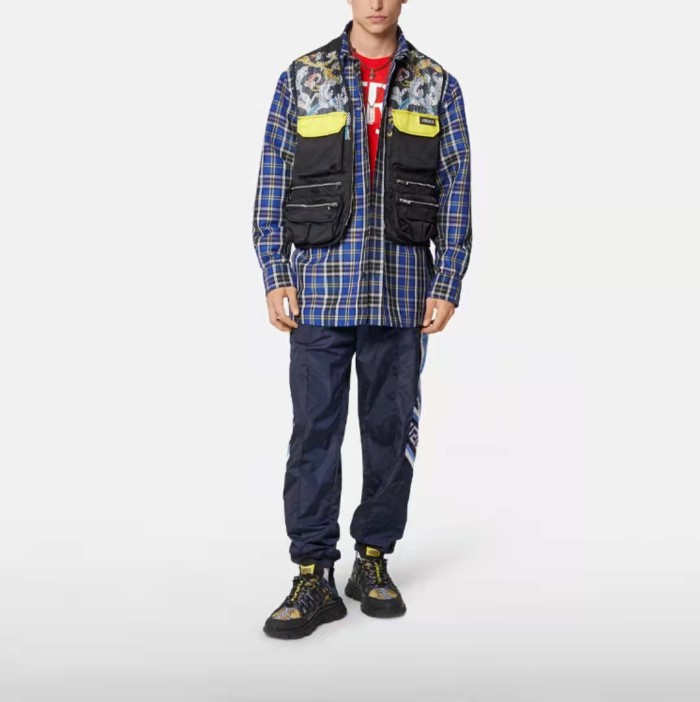 VERSACE FW21 Logo Letter Print Crew Neck Short Sleeves