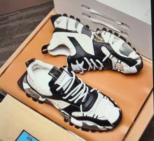 Gucci Rhyton Gucci logo leather sneakers