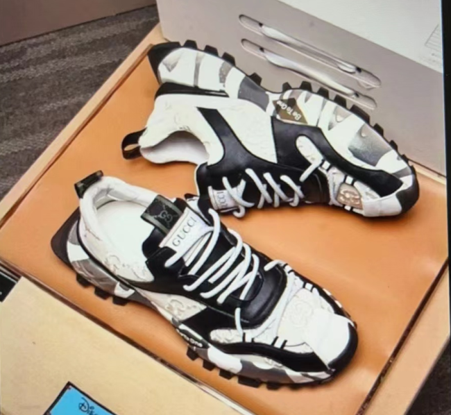 Gucci Rhyton Gucci logo leather sneakers