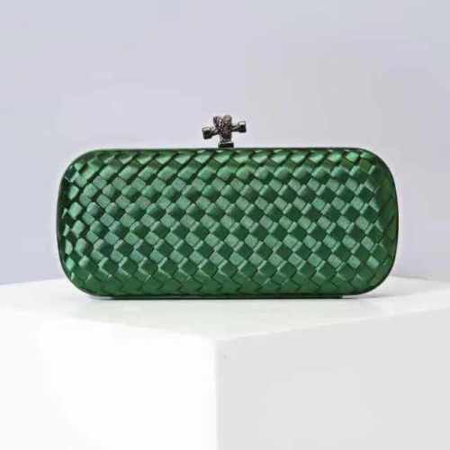 Bottega Veneta Women's Green Knot Box Clutch Bag-Lyst