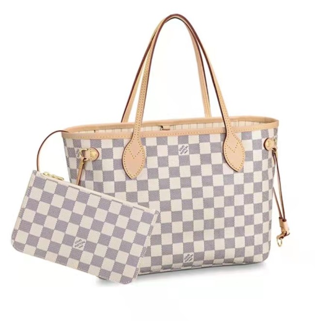 LOUIS VUITTON Neverfull Tote Bag Checkerboard Hand Shoulder Bag Women's