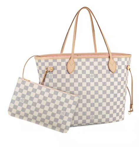 LOUIS VUITTON Neverfull tote bag checkerboard all-match commuter portable shoulder bag women's