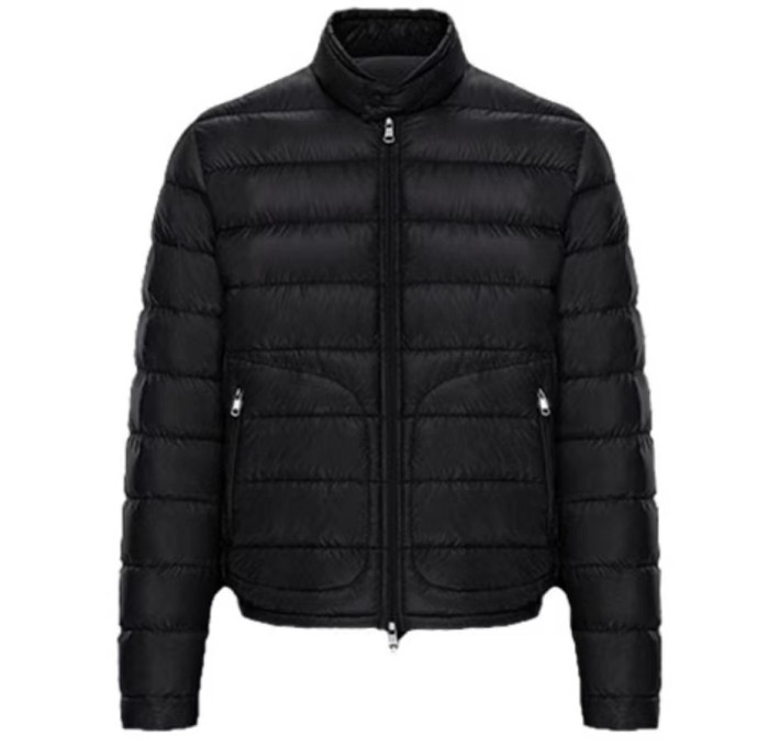 Moncler Acorus Light Stand Collar Short Down Jacket Men's Black