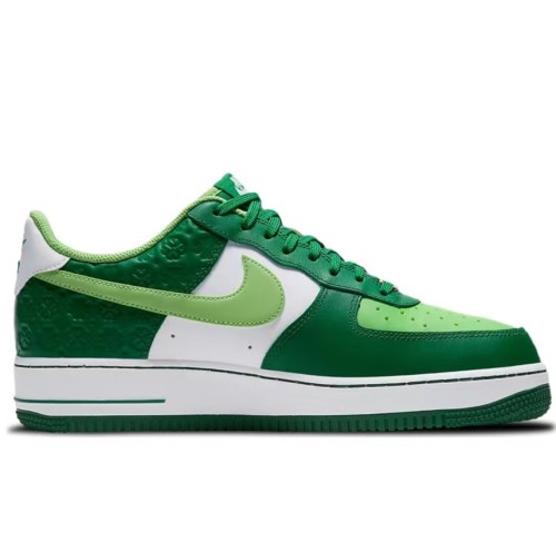 Nike Air Force1  St.Patrick'sDay  white and green St. Patrick's Day clover for men and women