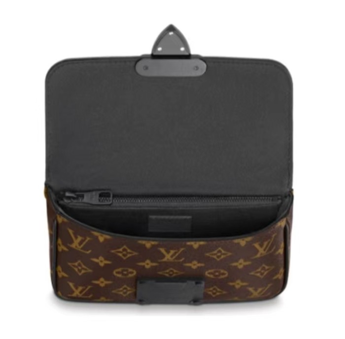 LOUIS VUITTON S LOCK Coated Canvas Classic Presbyopia Shoulder Bag Waist Bag Chest Bag Men's Brown