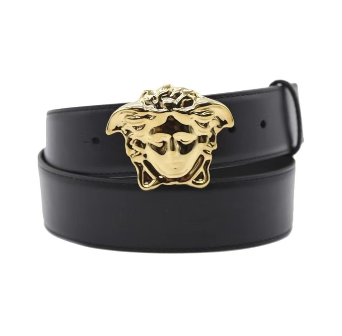 VERSACE Versace Medusa head belt men's black width 4cm