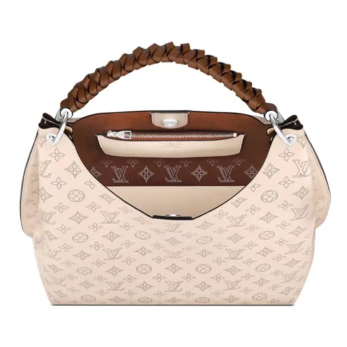 LOUIS VUITTON Carmel Stray Bag Calfskin Shoulder Bag Cream Beige