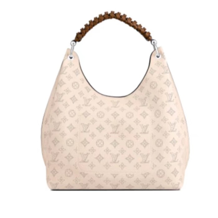 LOUIS VUITTON Carmel Stray Bag Calfskin Shoulder Bag Cream Beige
