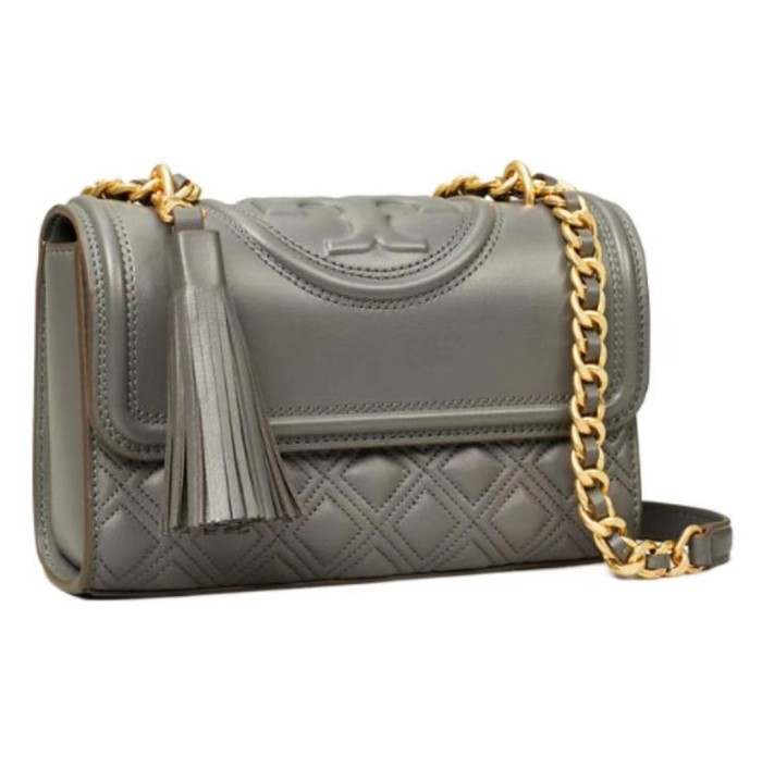 TORY BURCH TB Fleming sheepskin matte diamond stitching flow one-shoulder crossbody bag