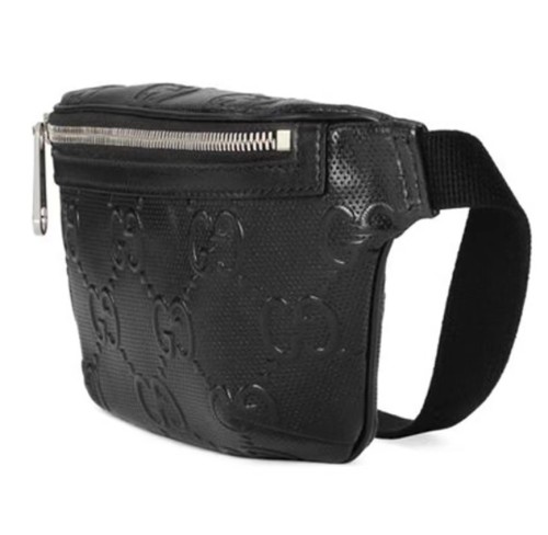 Gucci Presbyopic Logo Embossed Leather Belt Bag Chest Bag Shoulder Crossbody Bag