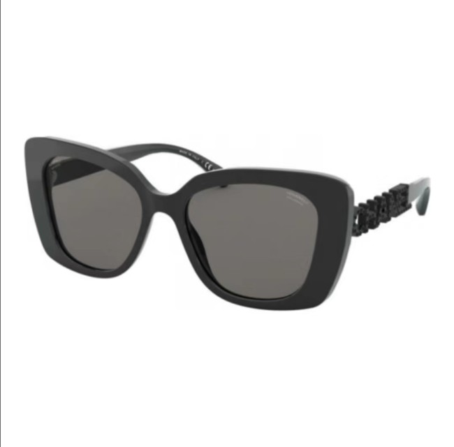 CHANEL Square Sunglasses Black/Grey