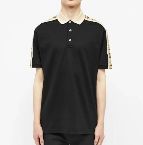 GUCCI Interlocking Double G Stripe Polo Shirt Men's