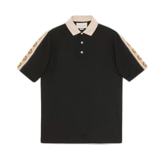 GUCCI Interlocking Double G Stripe Polo Shirt Men's