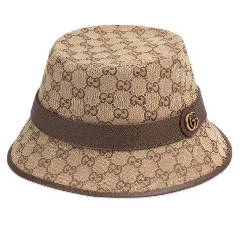 GUCCI Logo Patchwork Canvas Bucket Hat