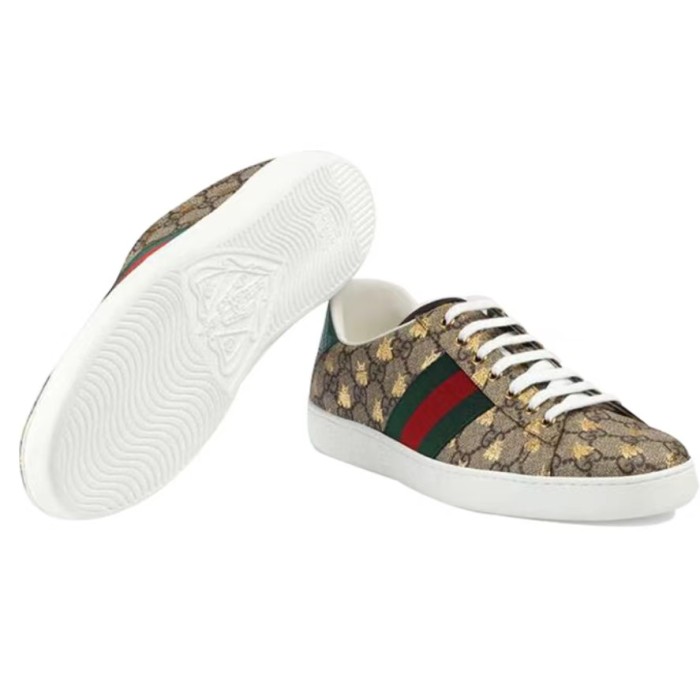 GUCCI Gucci Ace series bee pattern canvas low-top fashion sneakers