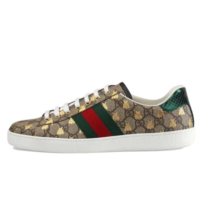 GUCCI Gucci Ace series bee pattern canvas low-top fashion sneakers