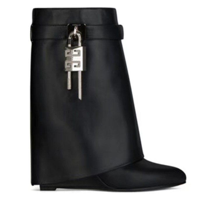Givenchy Givenchy SHARK LOCK Fashion Leather Short Boots Women's