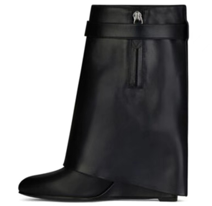 Givenchy Givenchy SHARK LOCK Fashion Leather Short Boots Women's