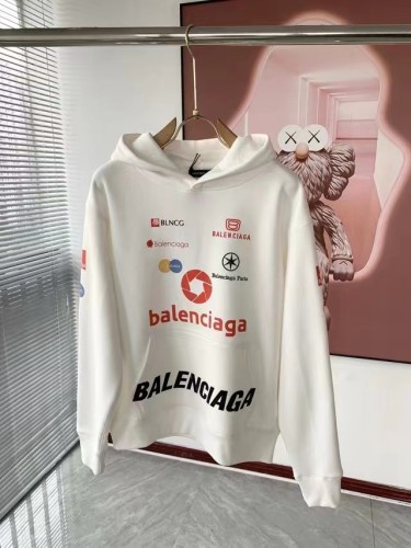 Balenciaga FW23 letters Logo Logo printed hoodie loose version of white