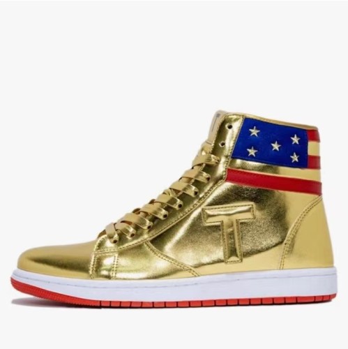 Never surrender Gold sneakers