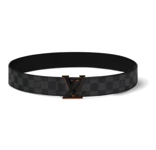 LOUIS VUITTON Monogrammed belt, black, men's