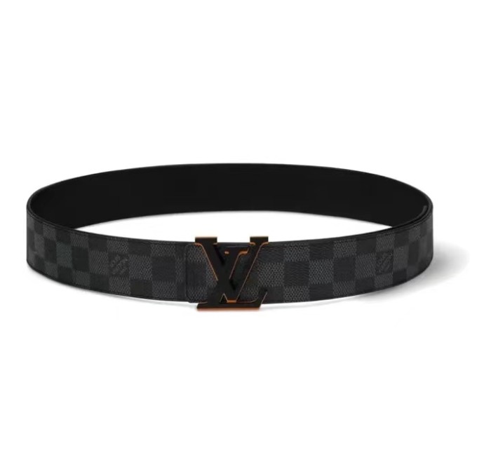 LOUIS VUITTON Monogrammed belt, black, men's