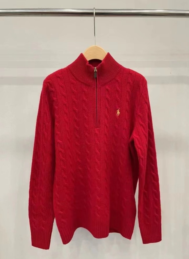 Polo Ralph Lauren Solid Color Logo Embroidered Cable Neck Round Neck Sweater Men's