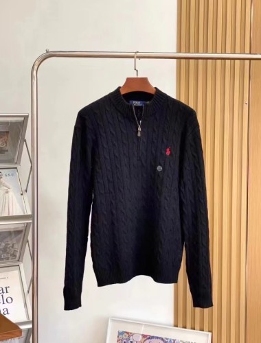 Polo Ralph Lauren Solid Color Logo Embroidered Cable Neck Round Neck Sweater Men's