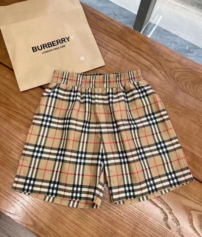 Burberry Multicolor Check Drawstring Swim Shorts Khaki
