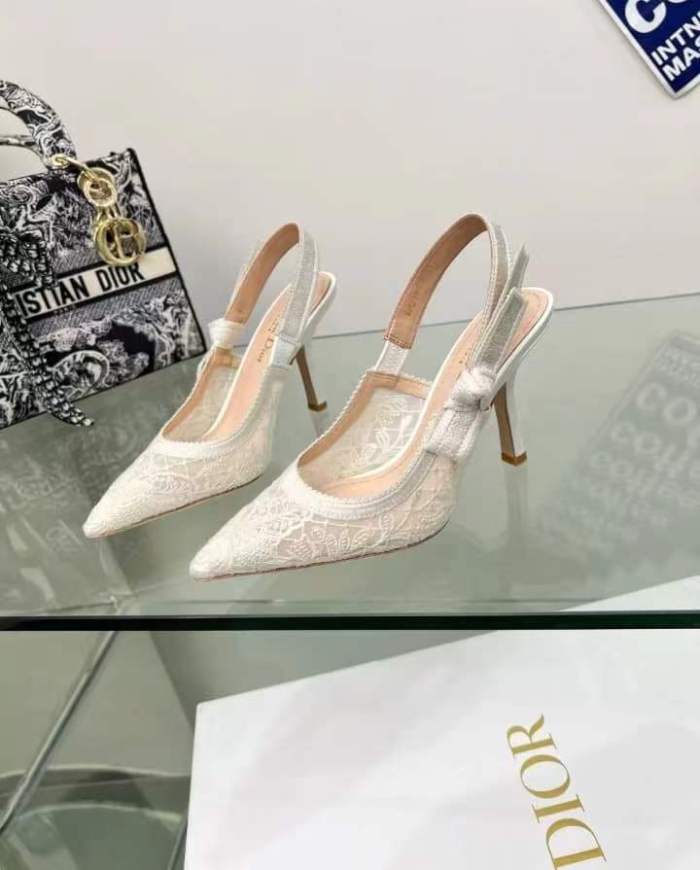 DIOR J 'Adior embroidered stiletto pumps 10 cm women's white
