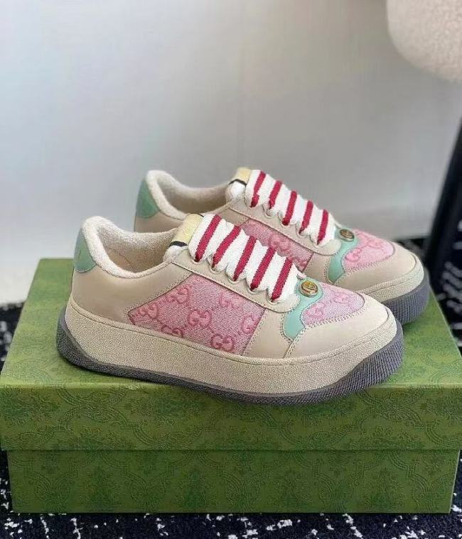 GUCCI Gucci Screener Dirty Shoes Leather Women's Shoes