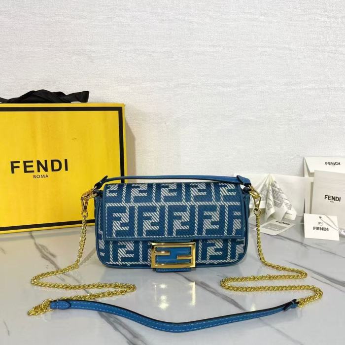 Fendi Baguette Tote Mini Women Blue
