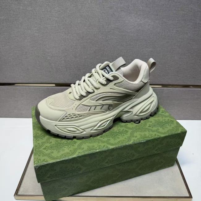 (Men) Gucci Rhyton-logo leather sneakers