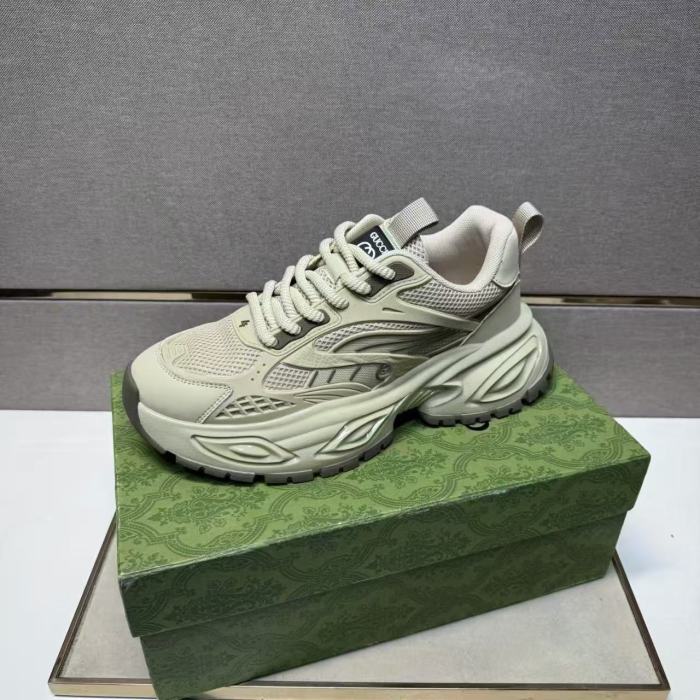 (Men) Gucci Rhyton-logo leather sneakers