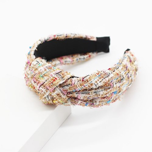 2020 Top Knot Turban Headband Elastic Hairband Pearl Hair Accessories Girls No Slip Stay Knotted Head Band Hair Band Women