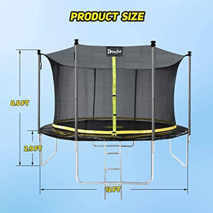 US$ 119.00 - 8FT 10FT 12FT Trampoline with Enclosure Net and Ladder, TR-06  Outdoor Recreational Rebounder Trampoline for Kids and Family, Jumping  Exercise Fitness Heavy Duty Trampoline - www.outdoorlivestores.com