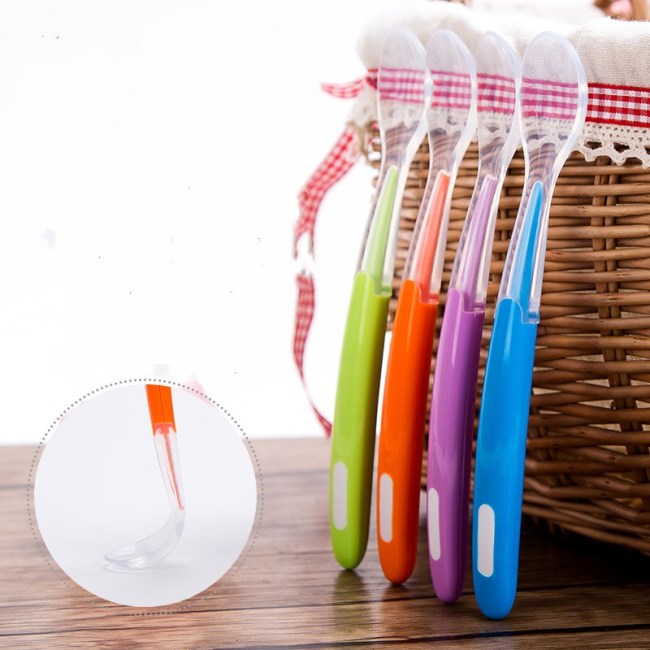 0782Jស្លាបព្រាអាហារបេប៊ី ជ័រទន់ ជ័រសុីលីកុន