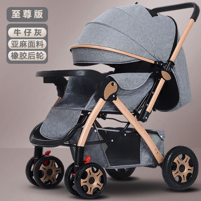 9912-Hរទេះរុញទារក ដៃរុញទៅមុខក្រោយ អង្គុយ-គេងបាន បត់បាន ដាក់ចានបាន មានកញ្ចប់ថែម(កម្រាល មុង ខ្សែចង់ដៃនឹងជាប់រទេះ ប្រដាប់ដាក់កែវទឹក ទ្រនាប់គ្រប់ជើងខាងមុខ）កង់ក្រោយជាកង់កៅស៑ូ   កង់ខាងមុខ កង់ខាងក្រោយ មានបូម  ការពារក្មេង (គេង អង្គុយ មិនរលាក់ គេងបានស្ងប់)  ខាងក្រោយមានសំណាញ់អោយខ្យល់ចេញចូល