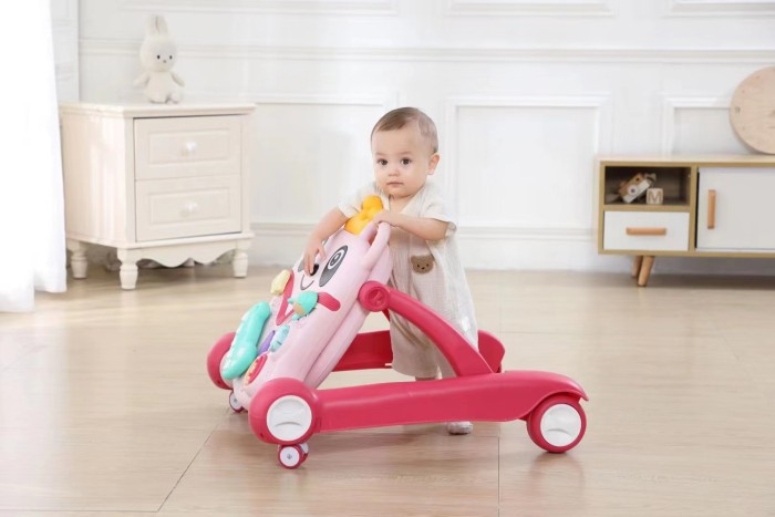 0325Jរទេះរៀនដើរ មានភ្លេង បត់ តោងដើរ មានក្រណាត់ទ្រជើង សារ៉េល្បឿនបាន