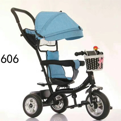 0808Jកង់បីកូនក្មេង ដំបូល រនាំង ដងរុញ ដោះចេញបាន កៅអីបង្វិលមុខក្រោយបាន 6ខែដល់7ឆ្នាំប្រើបាន