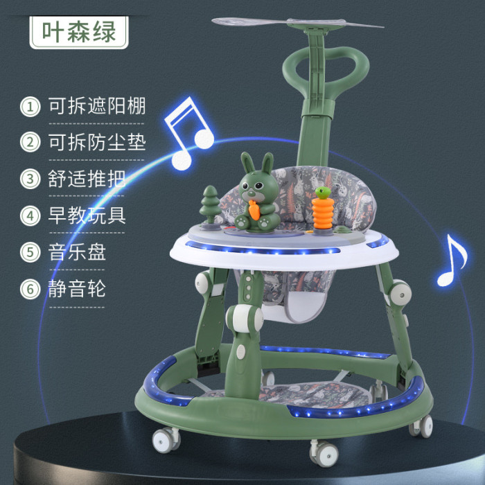 509Jរទេះរៀនដើរ មានដំបូល ក្រណាត់ទ្រជើង ភ្លេងនិងភ្លើង ដៃរុញ  សារ៉េខ្ពស់ទាប  អង្គុយញ្ញាំបាយ បត់បាន ៦ខែដល់២៥គីឡូប្រើបាន