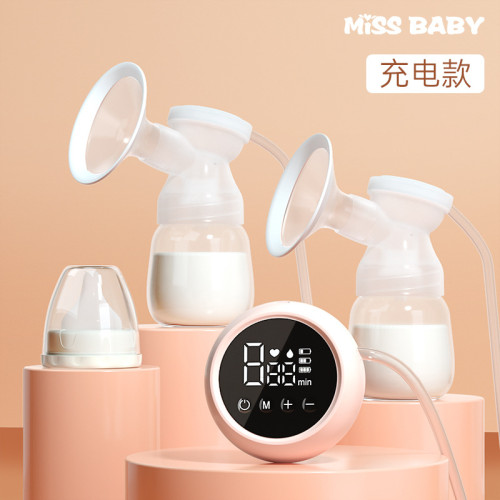 MZ-608Tម៉ាស៊ីនបូមទឹកដោះ មានក្បាល2   ដបពណ៌ស