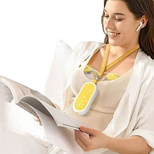 2225J ម៉ាស៊ីនបូមទឹកដោះក្នុងអាវក្បាល2  ប្រភេទអឹបទ្រូងដាក់ចូលក្នុងអាវ មាន5មុខងារ .បូម បូមដូចទារកបៅ ម៉ាស្សា ម៉ាស្សាហើយបូម ម៉ាស្សាដូចទារកបំបៅ មិនធ្វើឲ្យឈឺដោះពេលកំពុងបូមទឹកដោះ ជួយម៉ាស្សាដោះពេលកំពុងបូម បូមចេញអស់ពីក្រពេញដោះ  អត់មានក្បាលដោះក៍បូមចេញដែរ  ប្ដូរកម្រិតបូមទឹកដោះឡើងចុះបាន15កម្រិត  ថាមពលថ្មបានយូរ