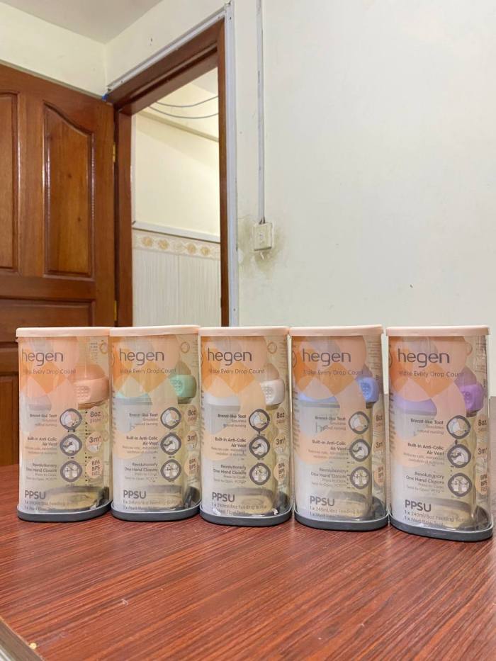 EN14350ដបទឹកដោះគោHegen  កធំ ពណ៌ទឹកតែ(PPSU) ក្បាលមឹមជ័រសុីលីកូន ទន់ល្អ  5លេខ(150ml):0-3ខែ:14$ 8លេខ(240ml)3-6ខែ:15$ 11លេខ(330ml)12ខែឡើងទៅ:17$   ផលិតផលសិង្ហបុរី